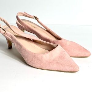 MaxMuxun Light Pink Velvet Short Heel